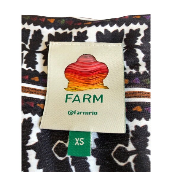 Farm Rio Flower Tapestry Popover Blouse Sz X Small EUC - Picture 12 of 15
